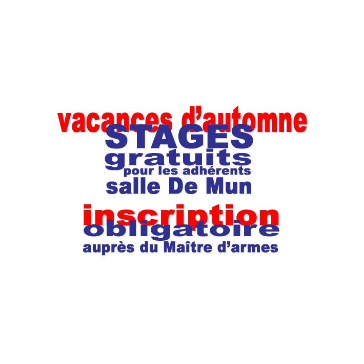 CSGR stages vacances d'automne gratuits