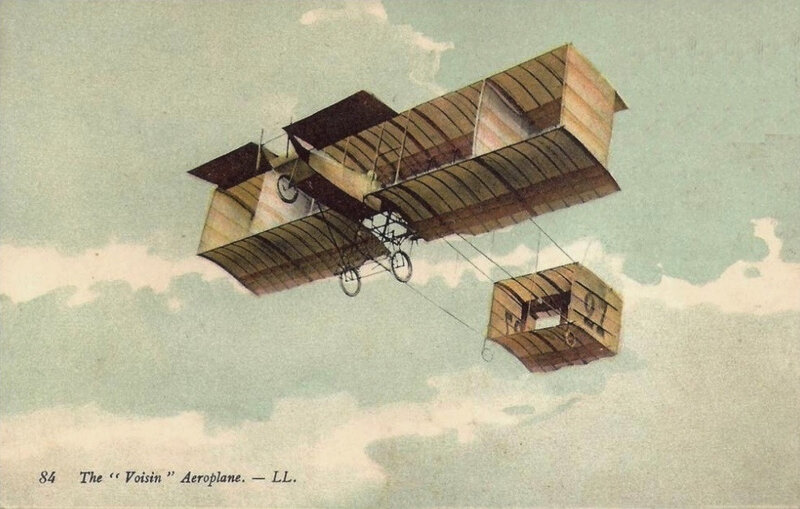 CPA Aéroplane Voisin