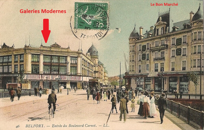 Belfort CPA Pont Carnot Bld Carnot Avec pont Magasins n°46