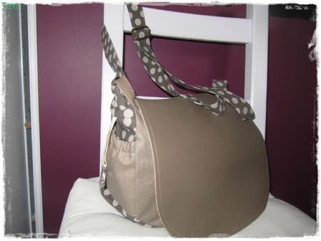 besace cuir taupe