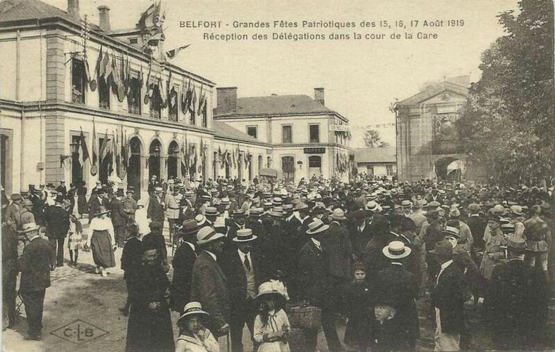 CPA Belfort Fêtes patriotiques 1919