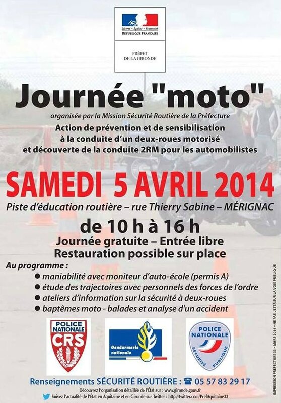 Journée MOTO à Mérignac 5 avril 2014