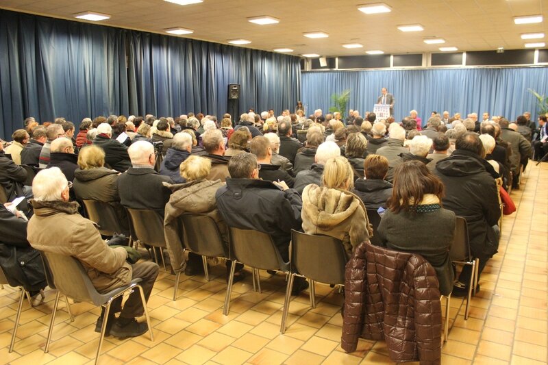 Guénhaël Huet municipales 2014 meeting Avranches public