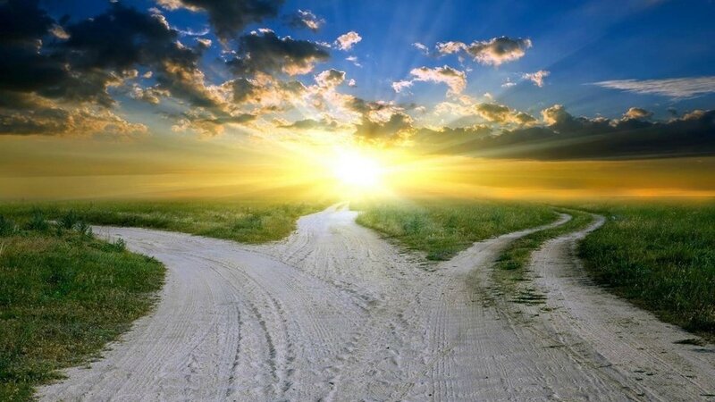 40884__fork-in-a-prairie-road-at-sunset_p