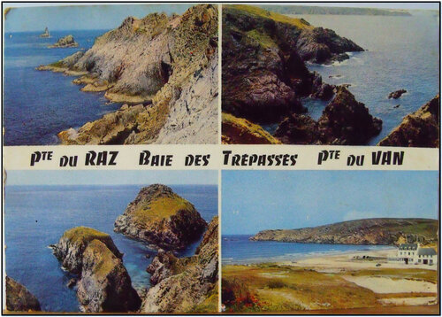 Pointe du Raz - Baie des Trépassés - Pointe du Van - datée 1966 540 Ecrite et timbrée