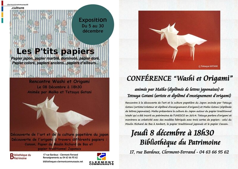 Conference Washi-Origami-Bibliotheque Patrimoine 2016