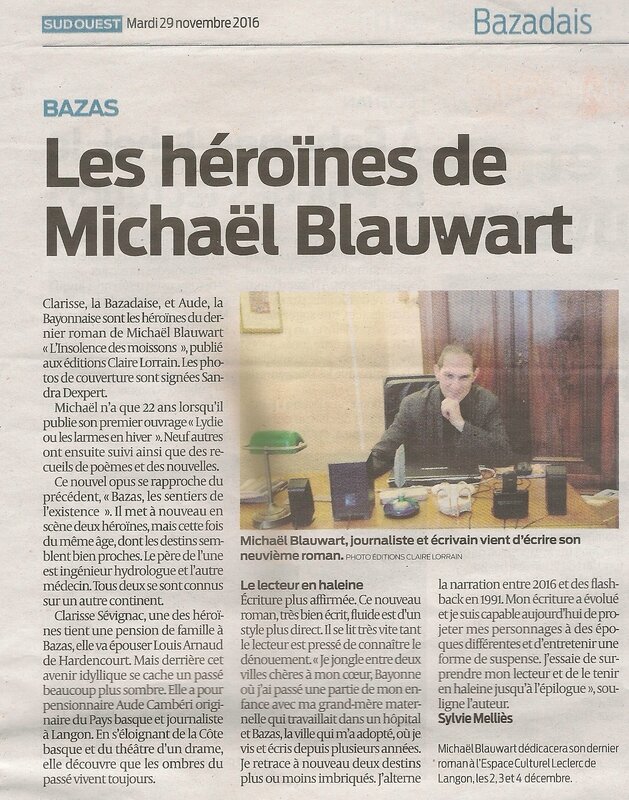 Les héroïnes de Michaël Blauwart