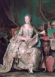 Peinture d'une femme du XVIIIe siècle