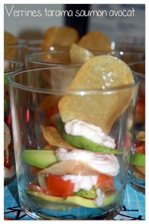 Verrine tarama avocat saumon