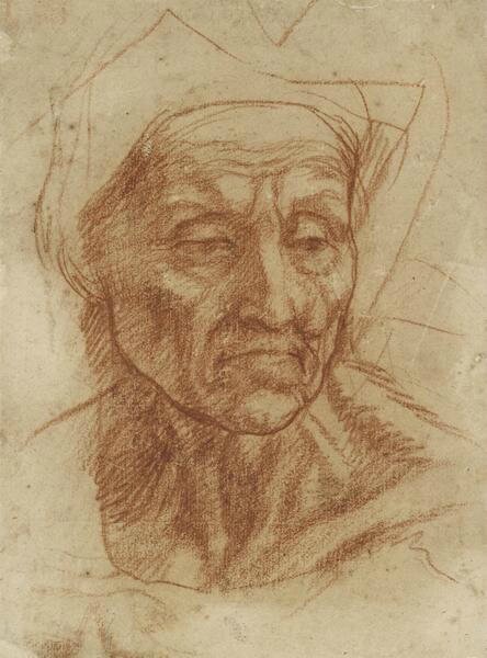 Andrea del Sarto, Study of the Head of an Old Woman, ca