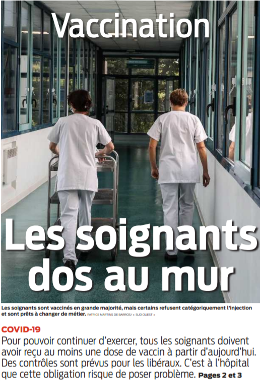 2021 09 15 SO Vaccination Les soignants dos au mur