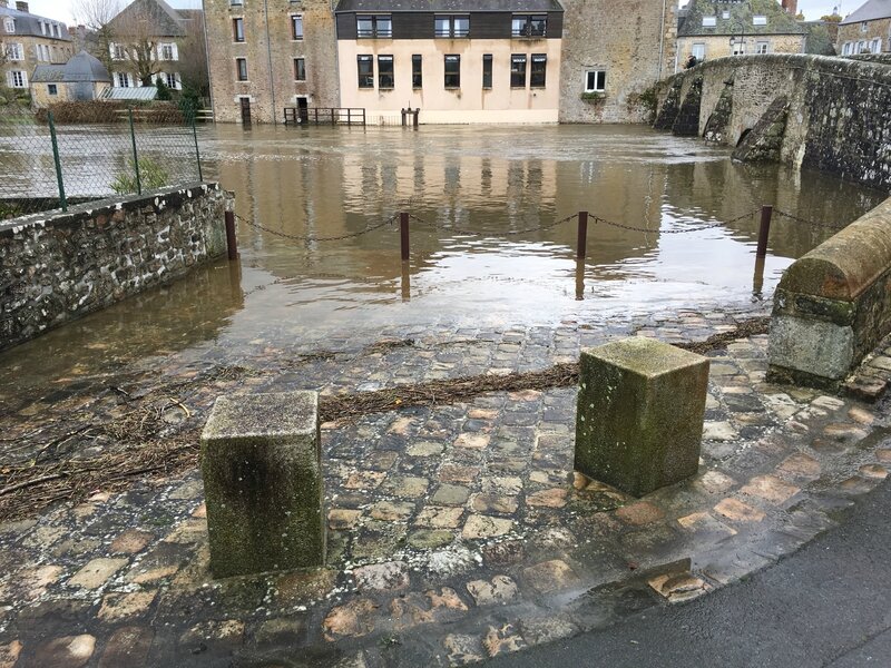 inondation crue 14 février 2016 Ducey Sélune fleuve