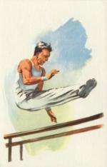 CPM JO 1960 Rome Gymnastique Barres parallèles homme