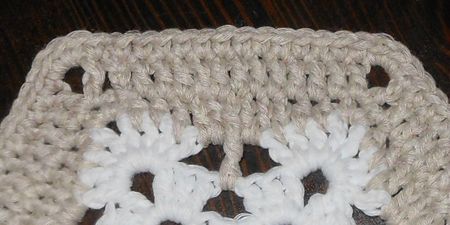 Detail plaid etoiles crochet
