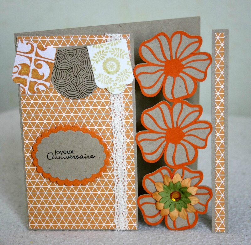 carte 3 fleurs orange