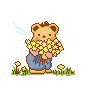 ours avec bouquet