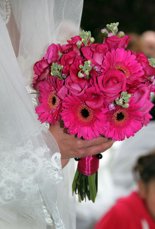 bouquet de mariée fuchsia