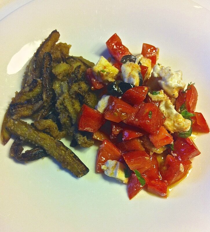 aubergines frites