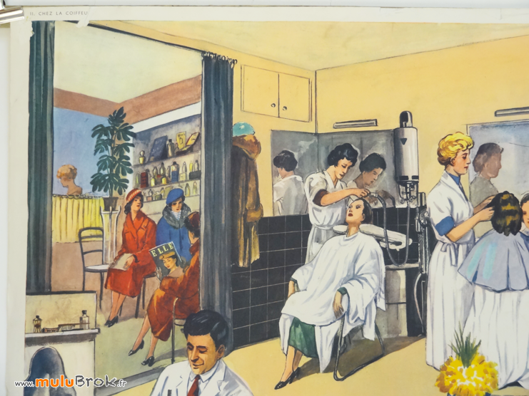 Affiche-CHEZ-LA-COIFFEUSE-3-Rossignol-muluBrok-Vintage