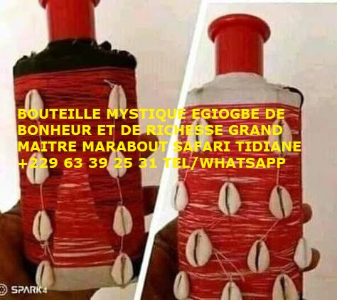 BOUTEILLE MYSTIQUE EGIOGBE DE BONHEUR ET DE RICHESSE