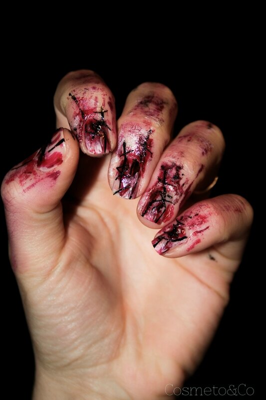 nail art halloween zombie