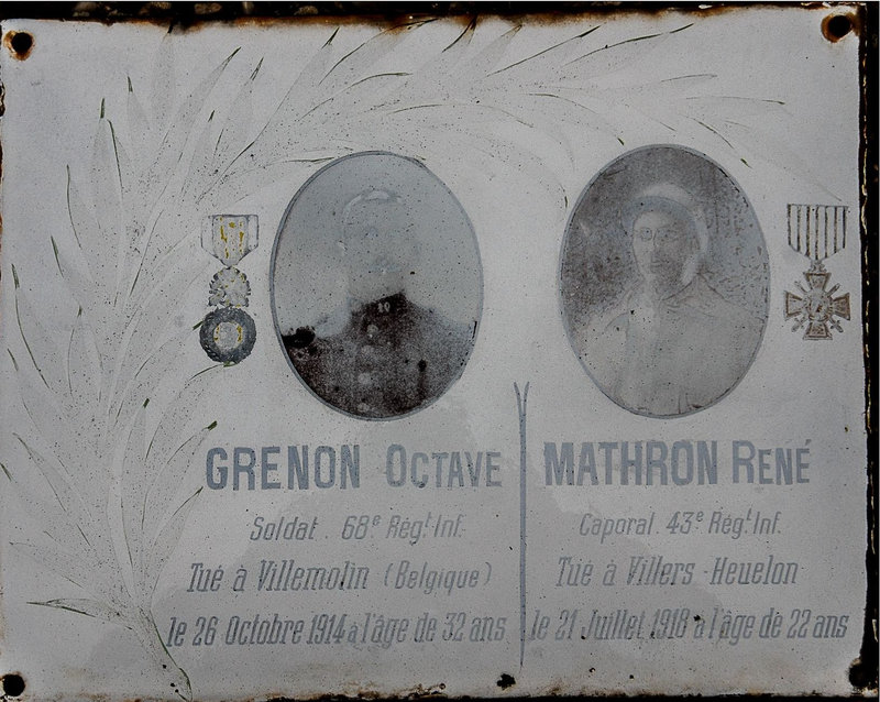 Sougé - Plaque Grenon-Mathron_1