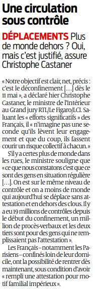 2020 05 04 SO Une circulation sous contrôle
