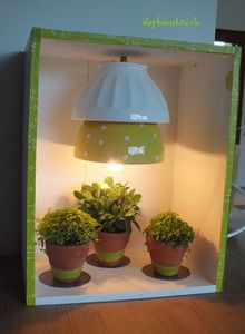 tuto faire une lampe recup, diy lampe recylée, lampe avec des bols