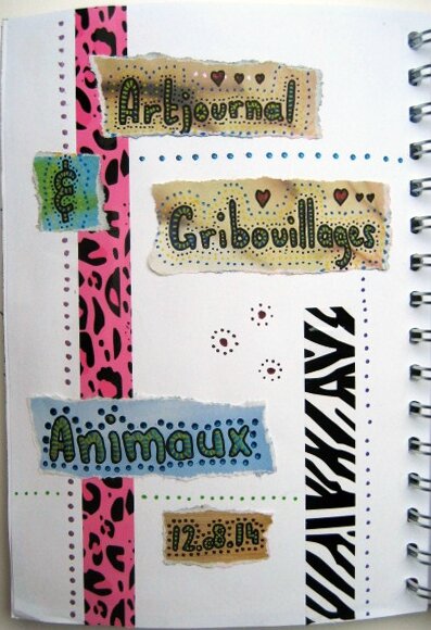 art journal gribouillage animaux