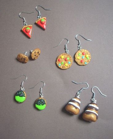 boucles d'oreilles gourmandes