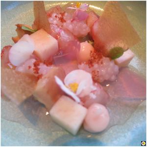 Gamberoni & Pêche, Perles du Japon et Bégonias (1)
