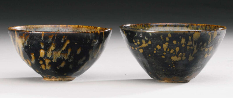 Two 'Jizhou' 'papercut' teabowls, Southern Song Dynasty (1127-1279)