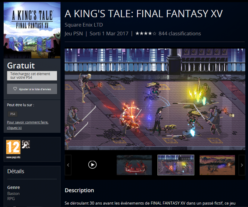 King's Tale FFXV PS4