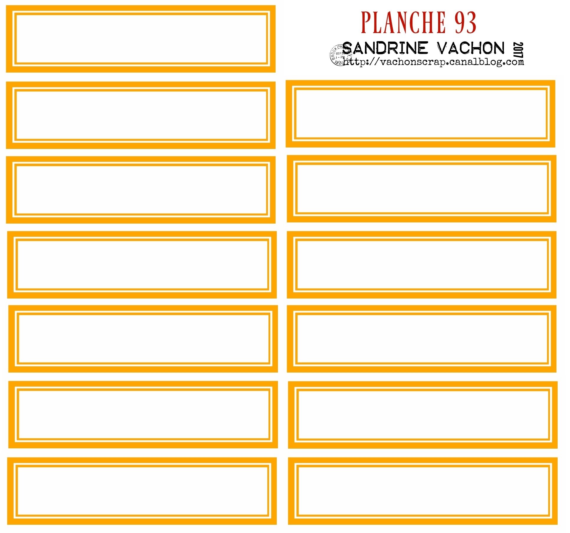 PLANCHE 93 ORANGE