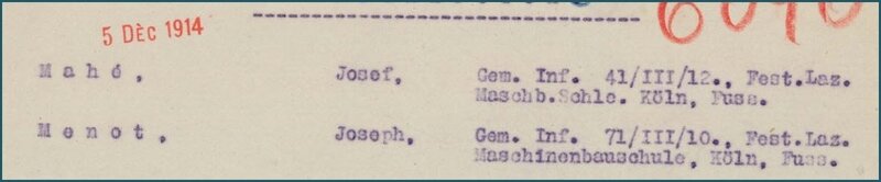 MENOT Joseph - Cologne
