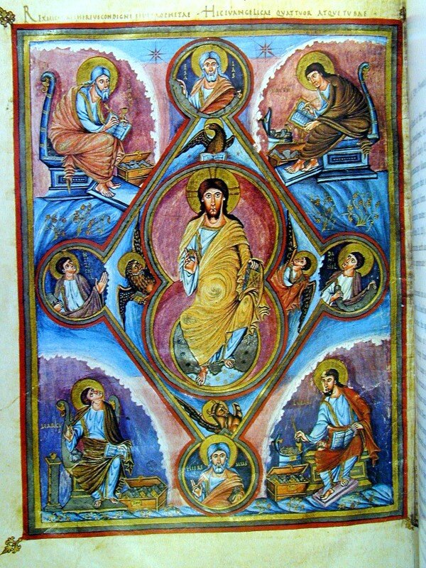 Christ entouré des évangélistes