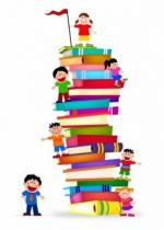 kids_climb_a_stack_of_books_311563