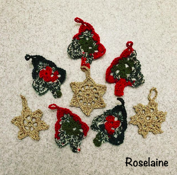 Roselaine Decorations Noel 2020 Crochet