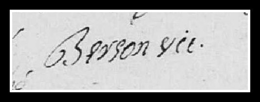 signature Pierre Berson curé