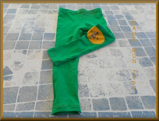 legging vert pour tunique jaune