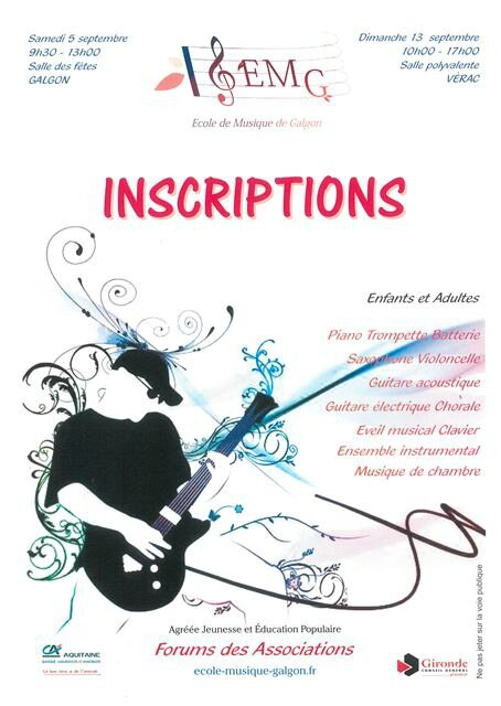 inscription ecole musique