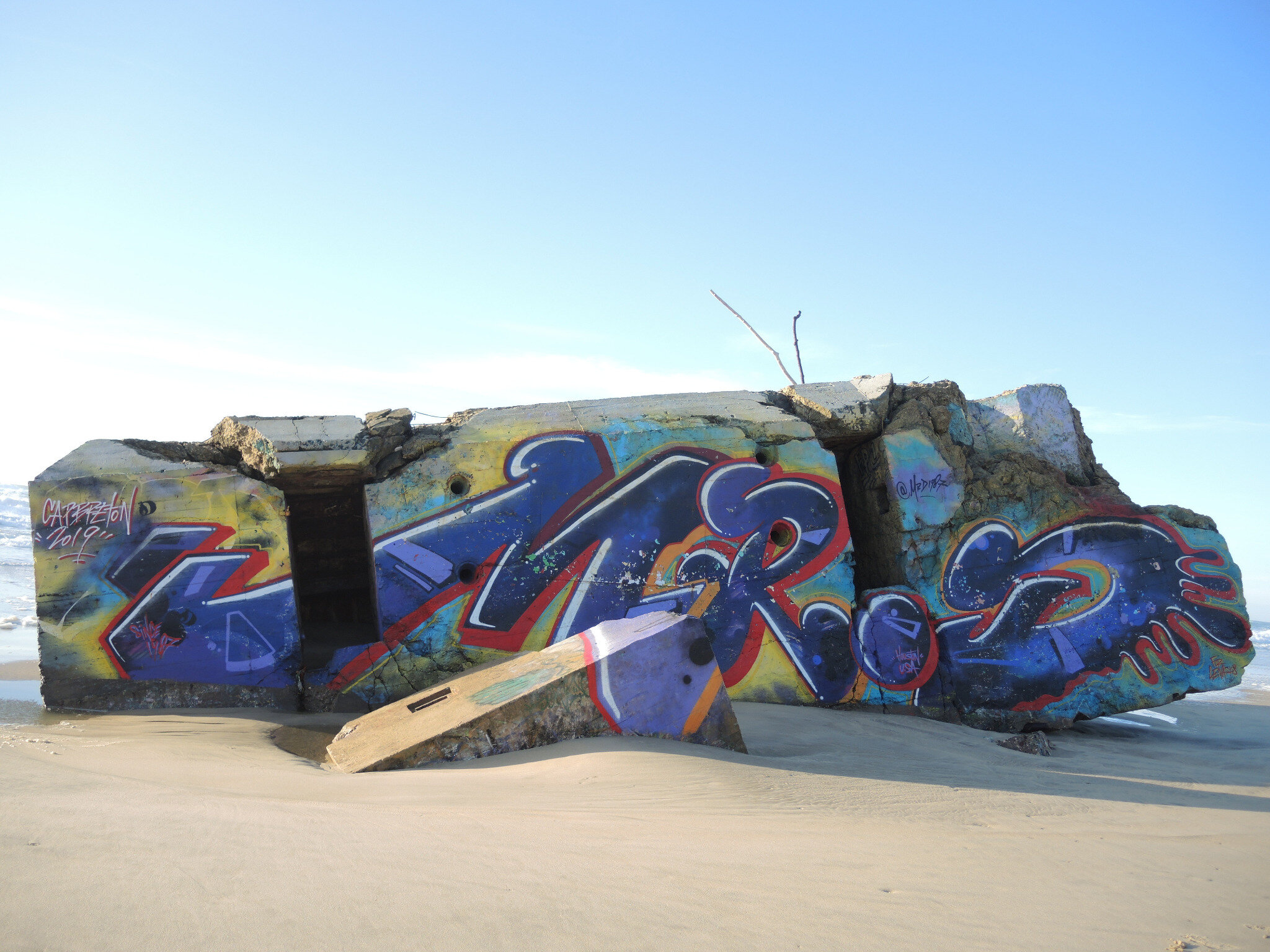 Capbreton, plage de la Piste, blockhaus, graf 2020
