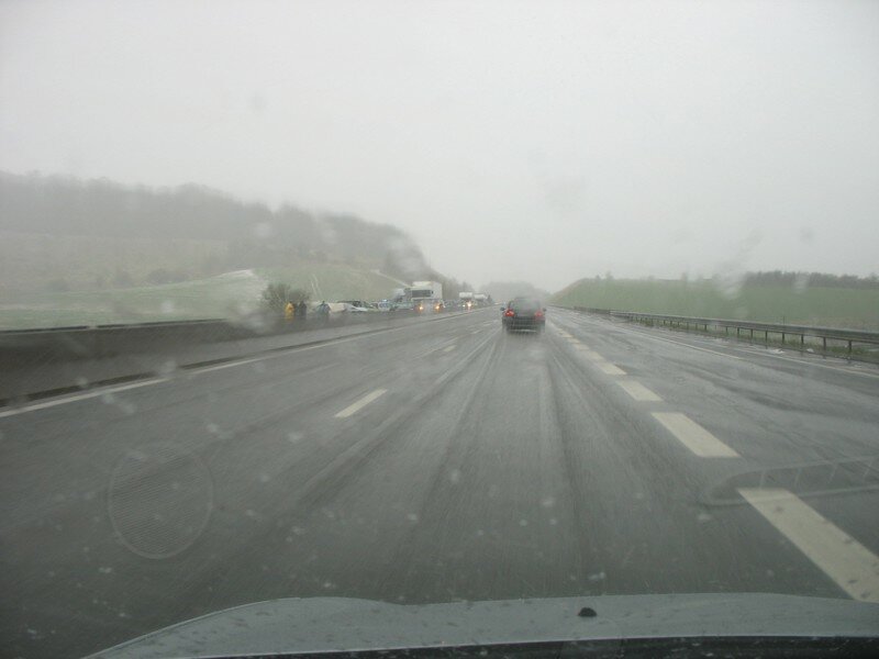 L 'A28 sous la neige