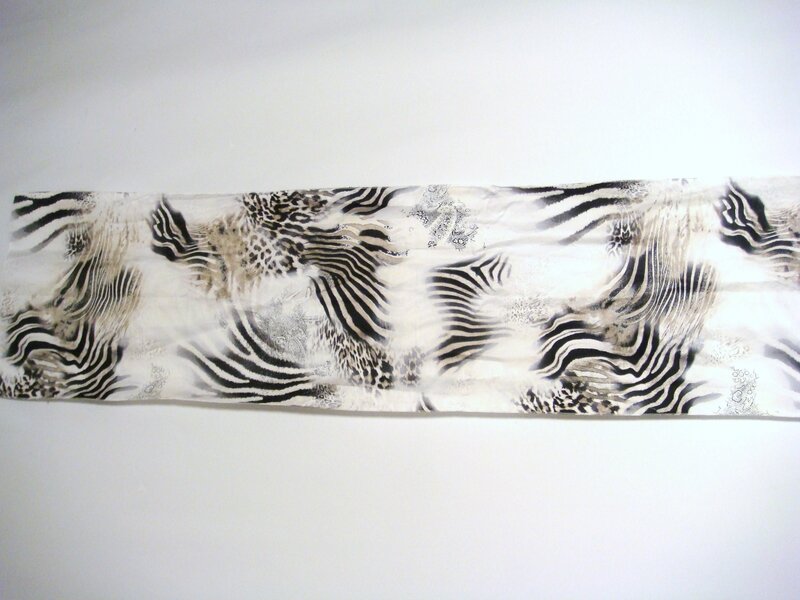 Foulard satin coton safari long