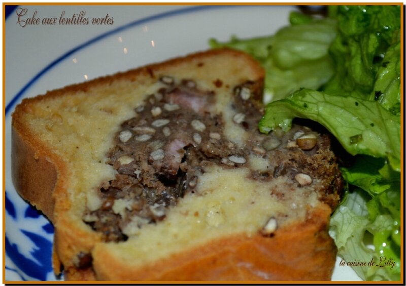 cake aux lentilles