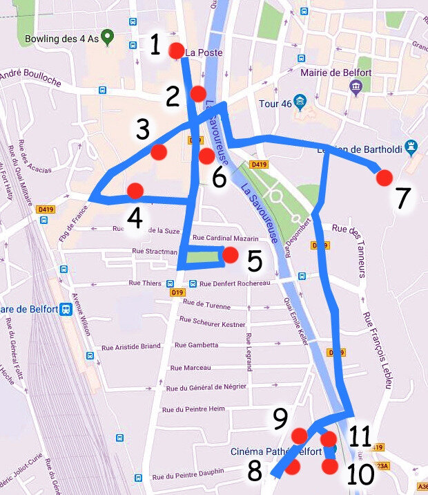 Plan trajet affiches EntreVues 2019R
