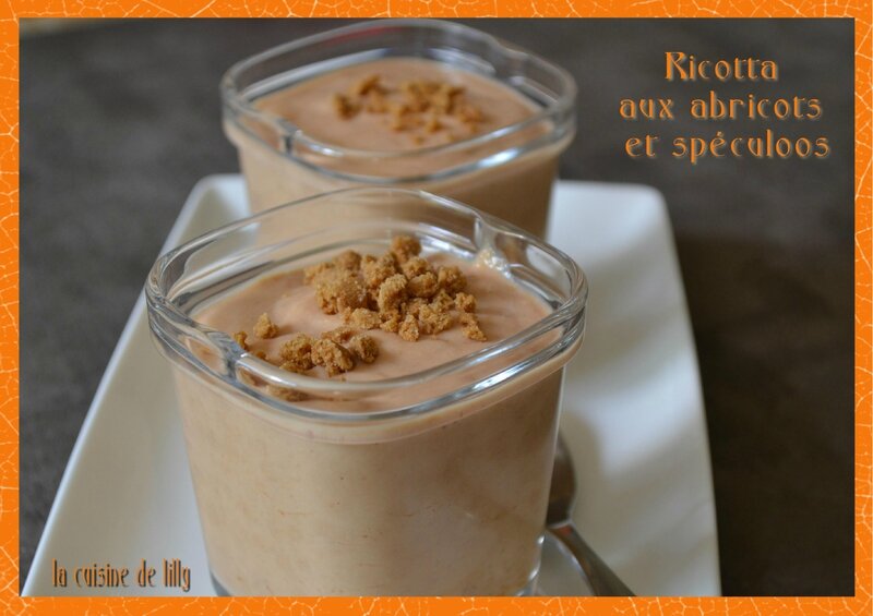 ricotta abricots et speculoos