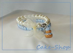 Bracelet nacrés crème-azur & religieuse1