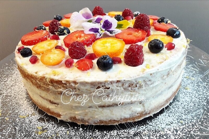 gâteau au yaourt façon nude cake Cathytutu