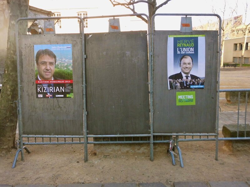 affichage 2e tour (photo 28 mars 2014)